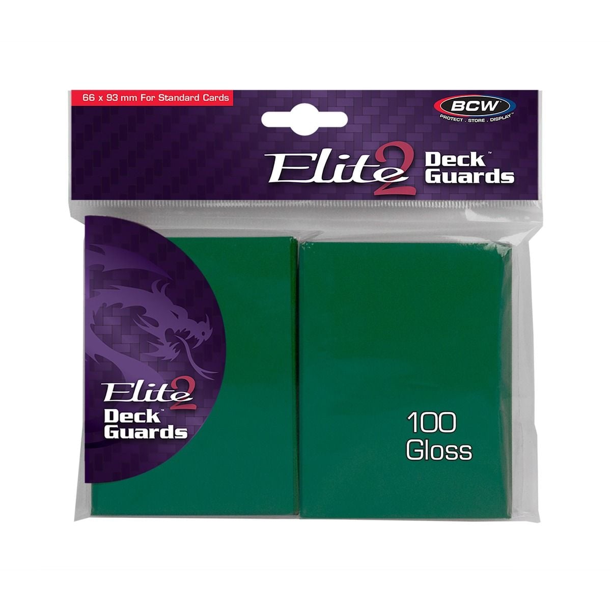Stock image of BCW Elite 2 Deck Guards Green. May not accurately reflect the condition of the actual product.