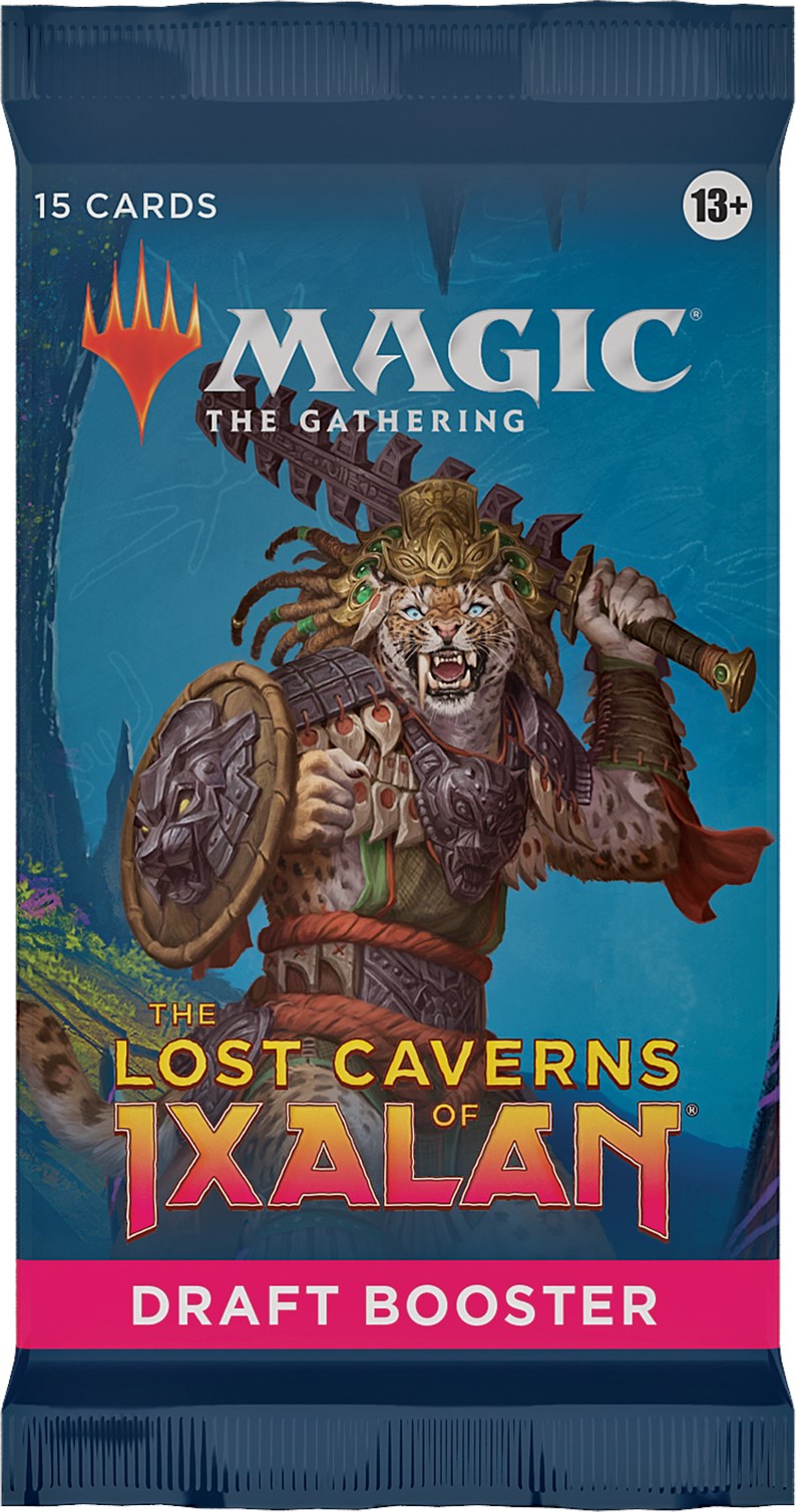 Stock image of One (1) Magic the Gathering: The Lost Caverns of Ixalan: Draft Booster Pack. May not accurately reflect the condition of the actual product.