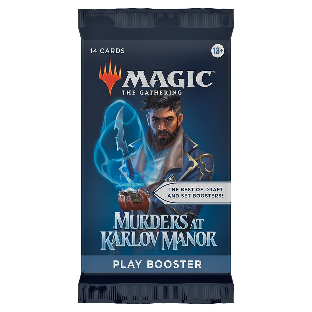 Stock image of MTG Booster Pack Murders at Karlov Manor | Play Booster Pack New. May not accurately reflect the condition of the actual product.