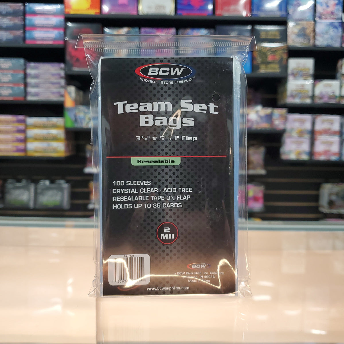 Stock image of BCW Resealable Team Set Bags. May not accurately reflect the condition of the actual product.