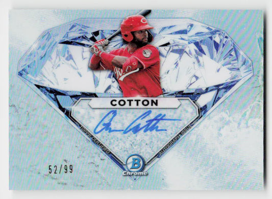 2020 Bowman Draft #APDCA-QC Quin Cotton Applied Pressure Autographs #/99