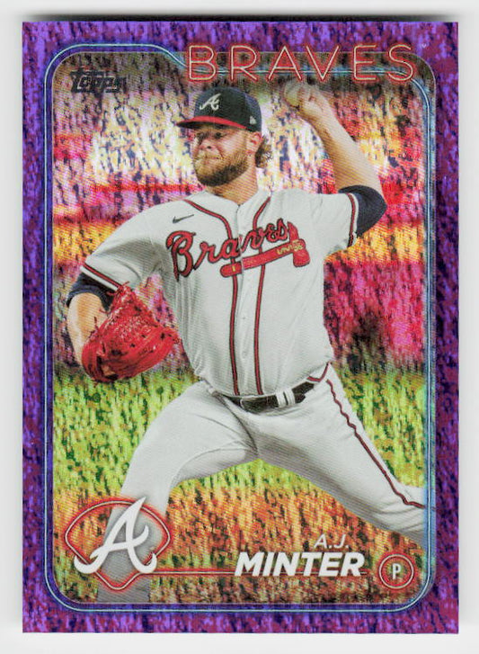 2024 Topps #539 A.J. Minter Purple Holofoil #/799
