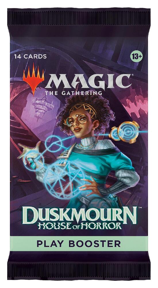 Stock image of Magic: The Gathering Duskmourn: House of Horror Play Booster pack. May not accurately reflect the condition of the actual product.