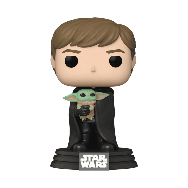 Stock image of Luke Skywalker with Grogu #482 - Used - Funko POP. May not accurately reflect the condition of the actual product.