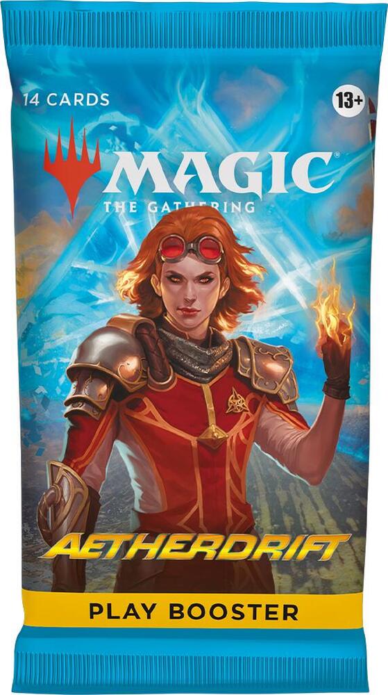 Stock image of Magic the Gathering - Aetherdrift Play Booster pack | ENG 14.02. May not accurately reflect the condition of the actual product.
