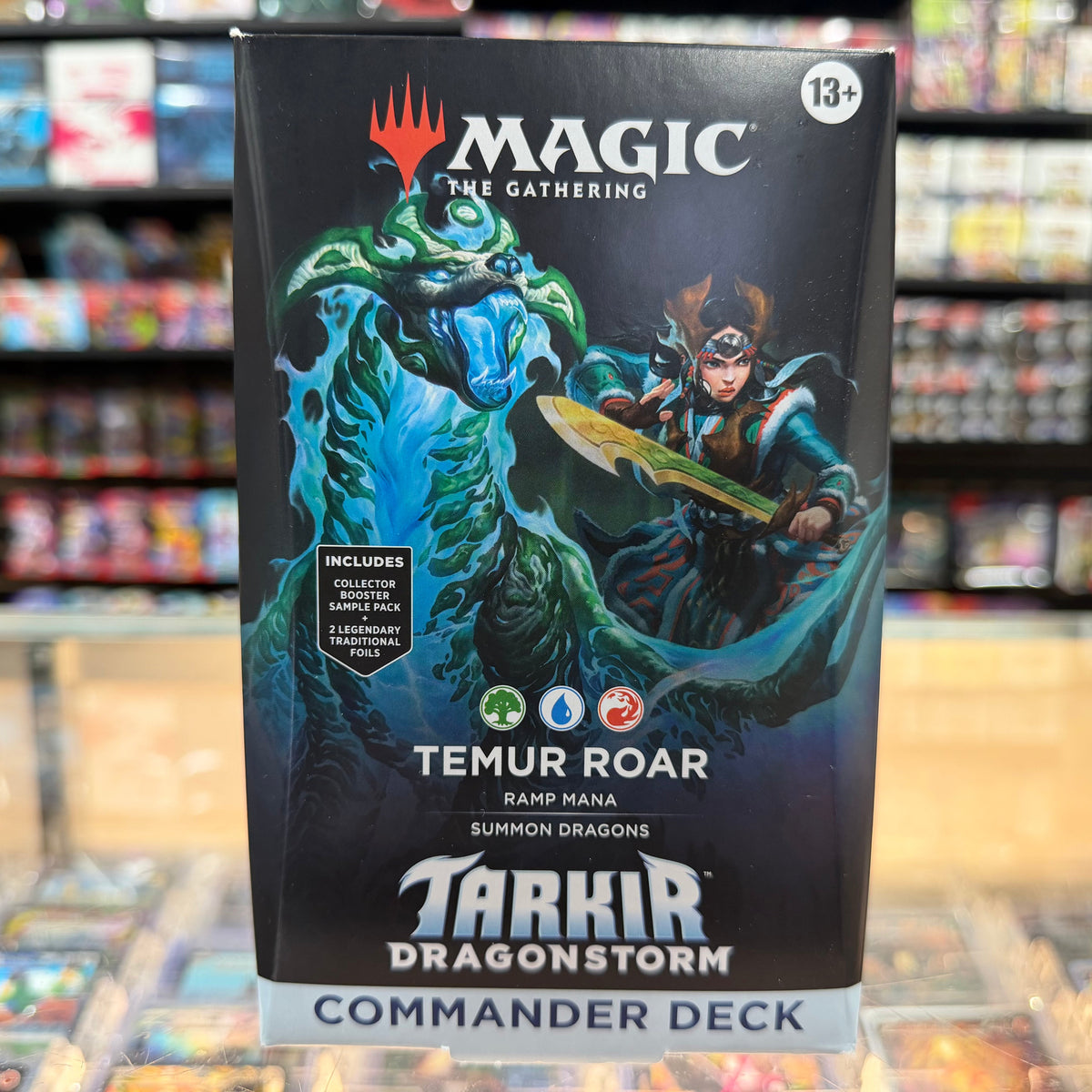 Stock image of Temur Roar Tarkir Dragonstorm Commander Deck. May not accurately reflect the condition of the actual product.