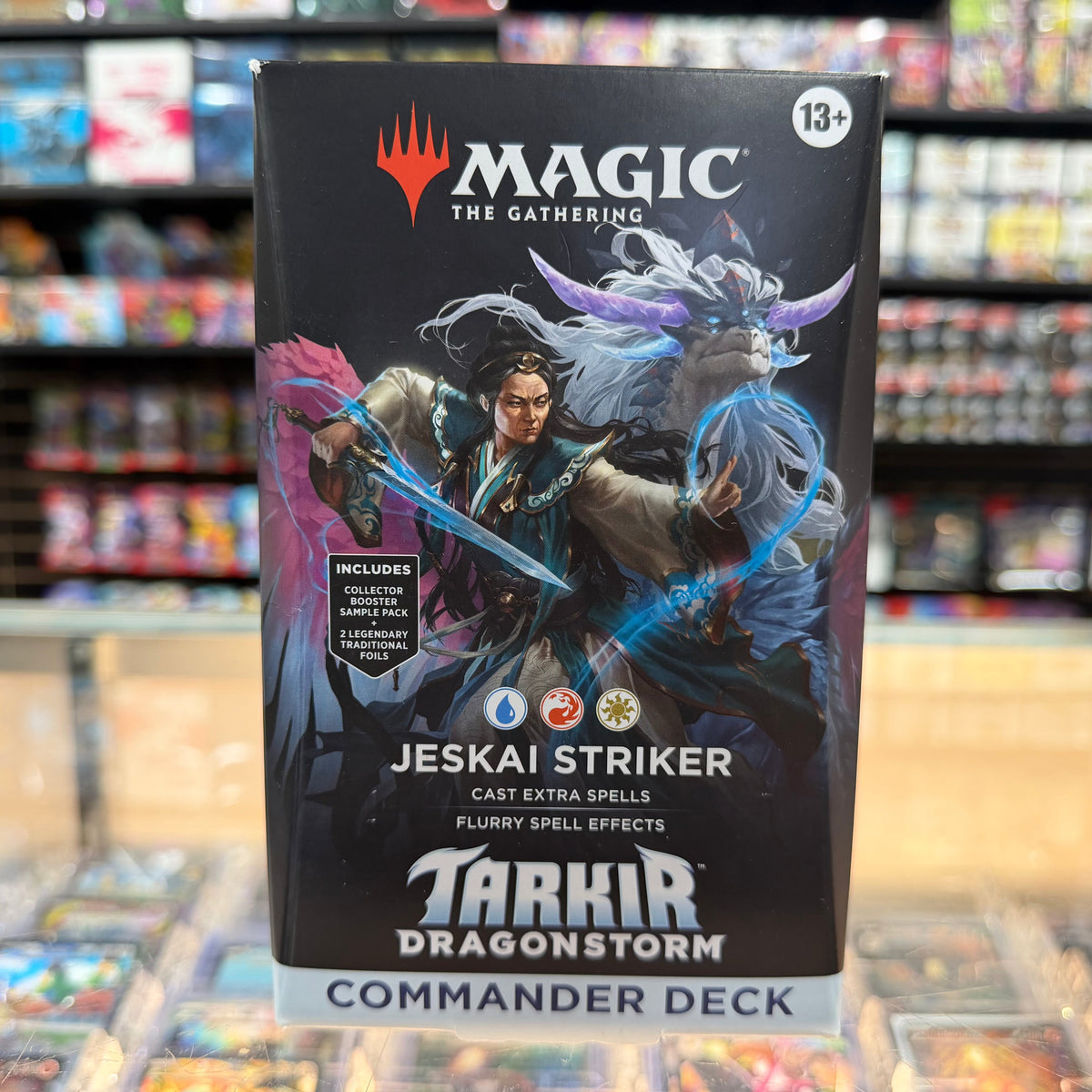 Stock image of Jeskai Striker Tarkir Dragonstorm Commander Deck. May not accurately reflect the condition of the actual product.