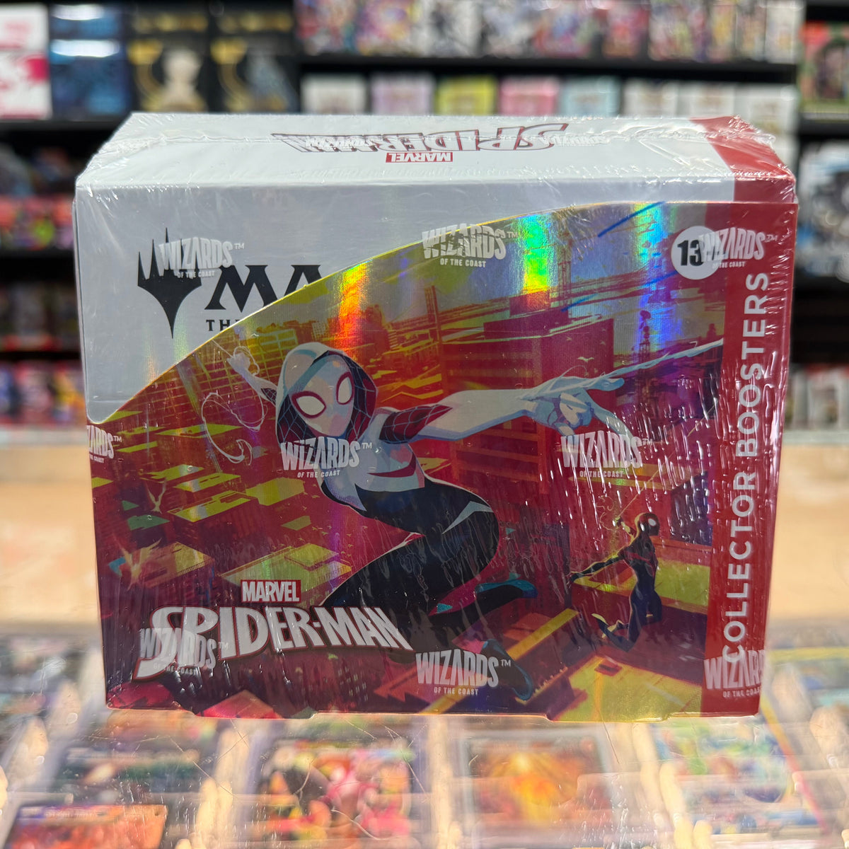 Stock image of Spider-Man MTG Collector Booster Box. May not accurately reflect the condition of the actual product.