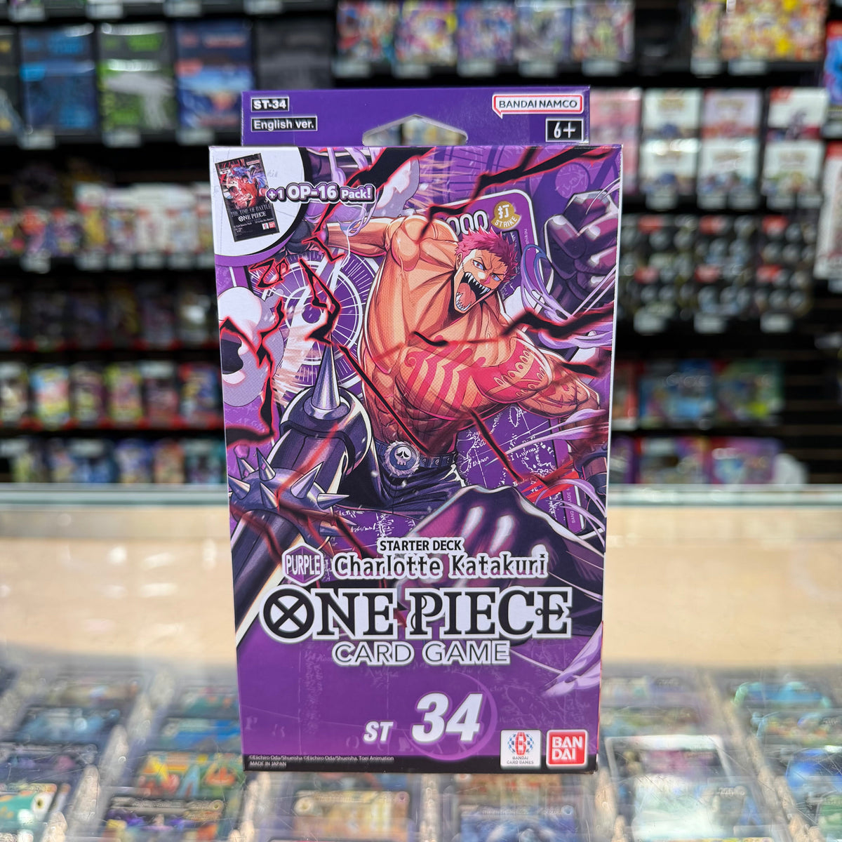 Stock image of One Piece Starter Deck Charlotte Katakuri ST34. May not accurately reflect the condition of the actual product.