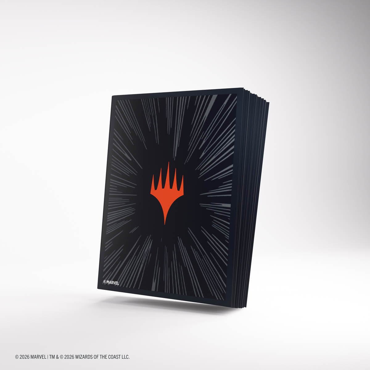 Stock image of Gamegenic: Magic: The Gathering | Marvel Super Heroes Premium Double Sleeving Pack 100 - Comic Burst Black. May not accurately reflect the condition of the actual product.