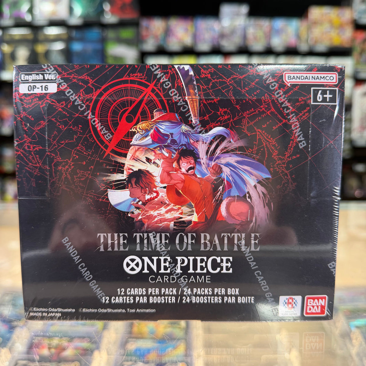 Stock image of One Piece TCG The Time Of Battle Booster Box. May not accurately reflect the condition of the actual product.
