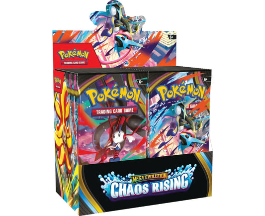 Stock image of Pokemon ME04 Chaos Rising Booster Box. May not accurately reflect the condition of the actual product.