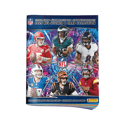 Stock image of 2025 Panini NFL Sticker Book. May not accurately reflect the condition of the actual product.