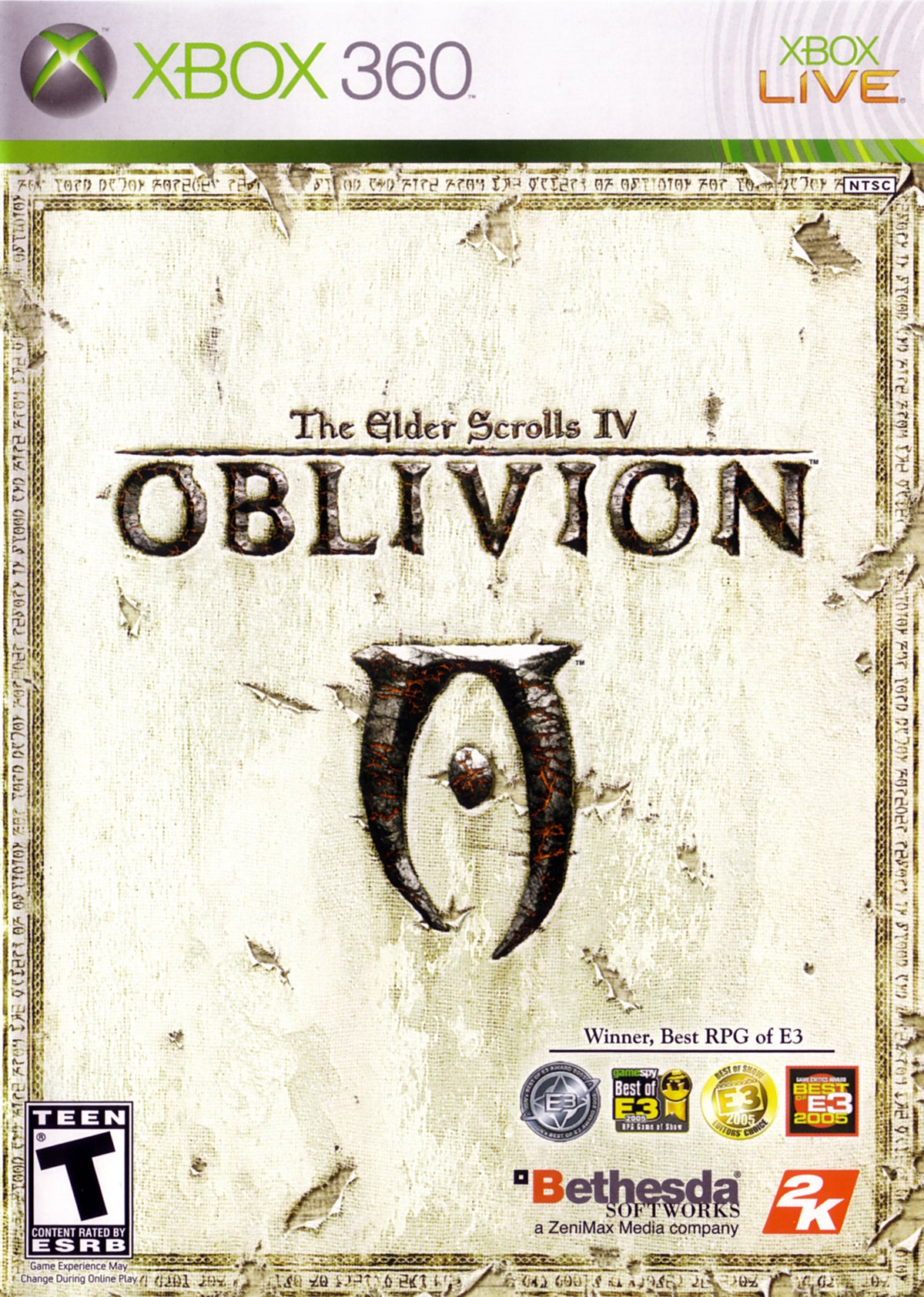Stock image of The Elder Scrolls IV: Oblivion (Xbox 360) | Regular. May not accurately reflect the condition of the actual product.
