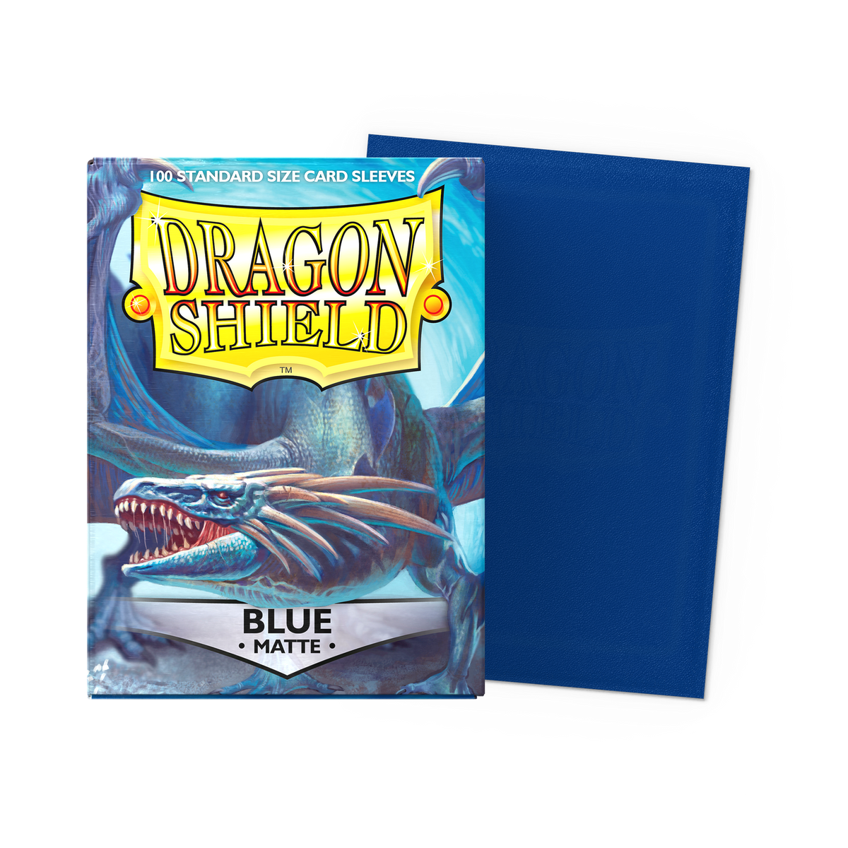 Stock image of Dragon Shield Sleeves: Standard Matte - Blue 100CT. May not accurately reflect the condition of the actual product.
