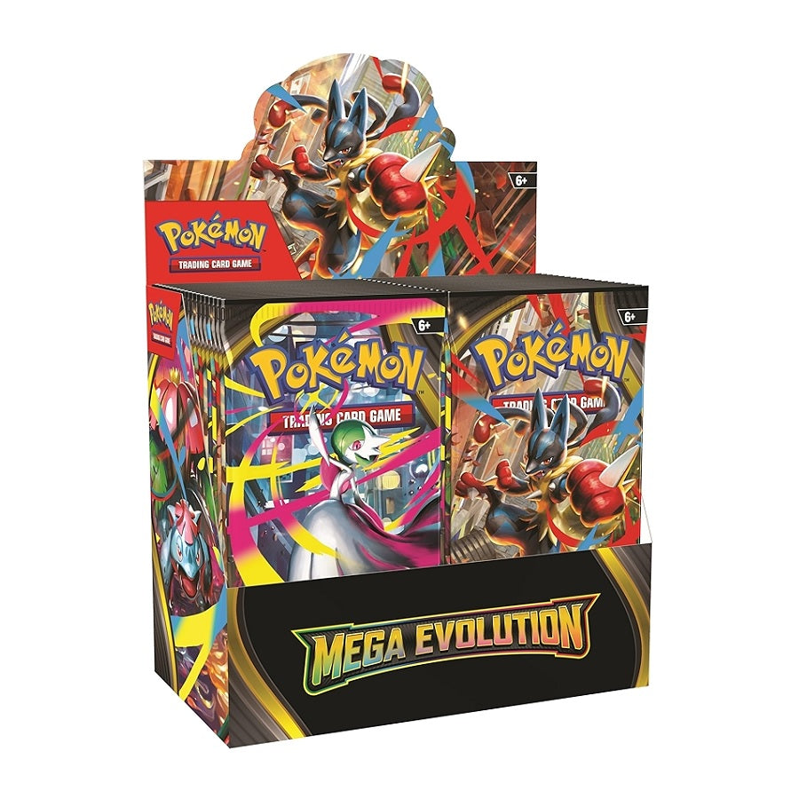 Stock image of Mega Evolutions Booster Box. May not accurately reflect the condition of the actual product.