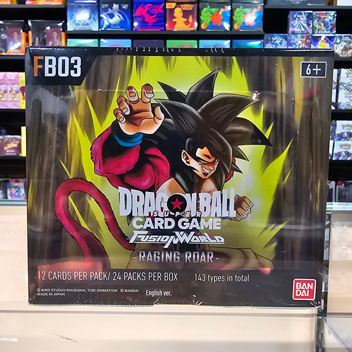 Stock image of Raging Roar Dragon Ball Super Fusion World Booster Box. May not accurately reflect the condition of the actual product.